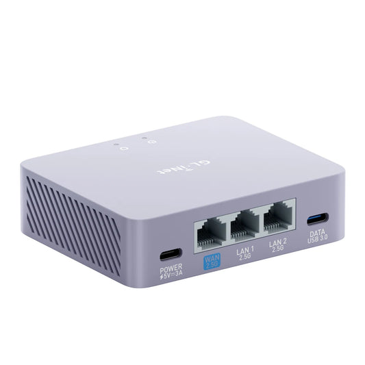 GL.iNet MT5000 (Brume 3) High-Speed Wired VPN Security Gateway for Home Office and Remote Work，3× 2.5G Multi-WAN, DPI Security