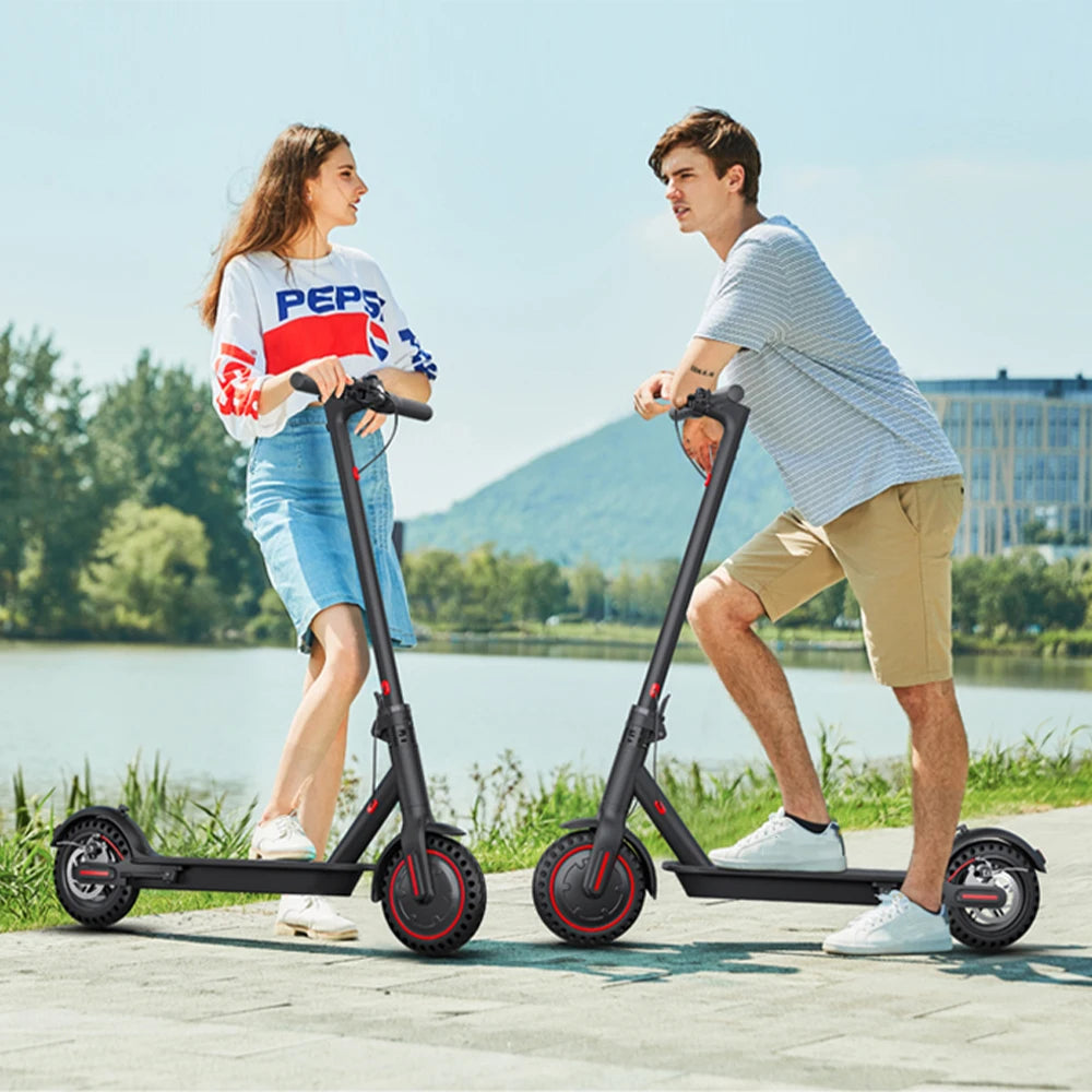 FREEBOY 350W Foldable Electric Scooter for Adults, 8.5'' Solid Tires, Dual Brake System,