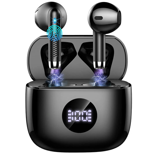 Wireless Earbuds, Bluetooth 5.3 Ear Buds LED Power Display Headphones,