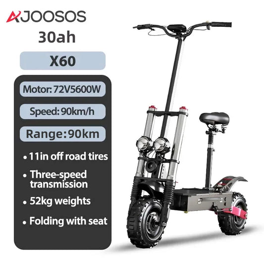 500 Electric Scooter 2400W-5600W Dual Motor Electric Scooters Adults Removable Seat