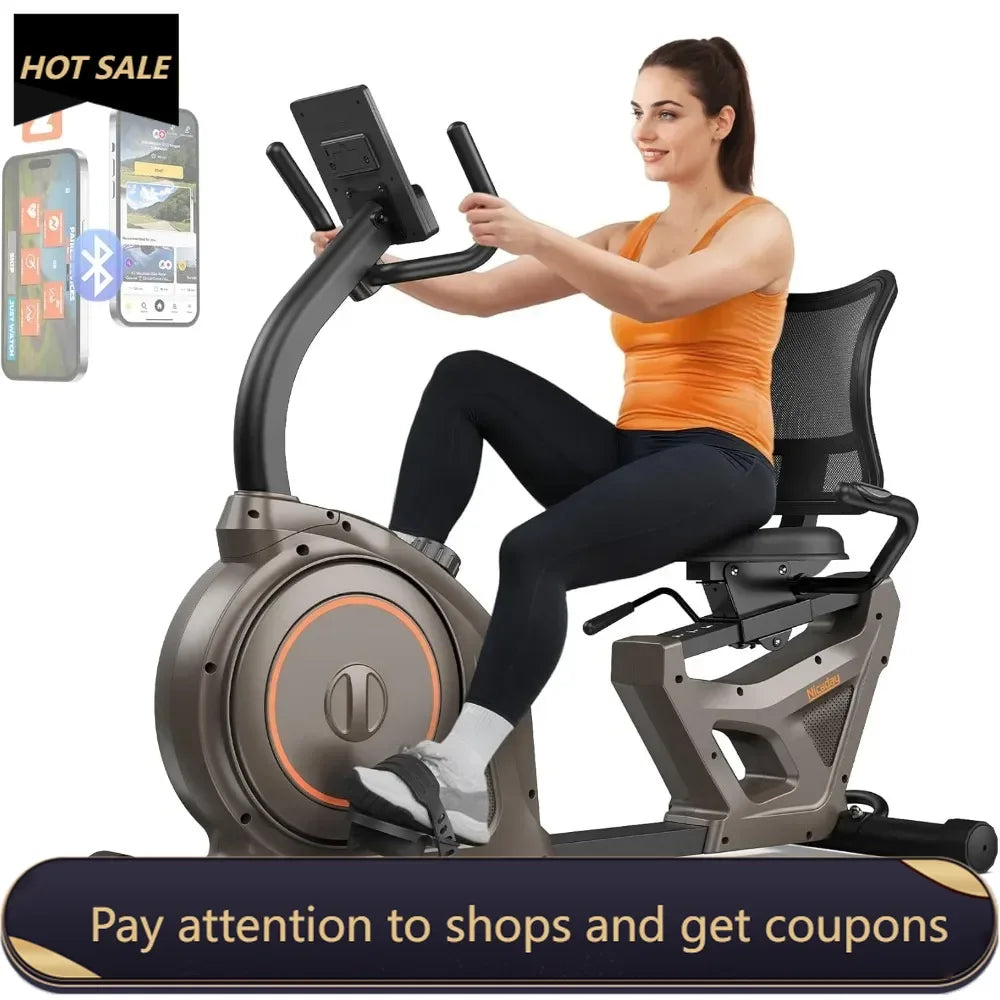 Recumbent Exercise Bike, Recumbent Bike for Home, Magnetic.