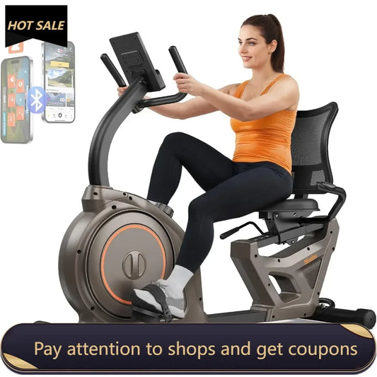 Recumbent Exercise Bike, Recumbent Bike for Home, Magnetic.