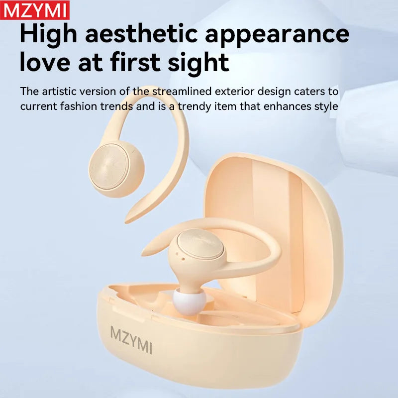 MZYMI True Wireless Bluetooth Earphones R200 HD Noise Reduction Sports Stereo Headset Hifi Sound Earhook Waterproof Earbuds