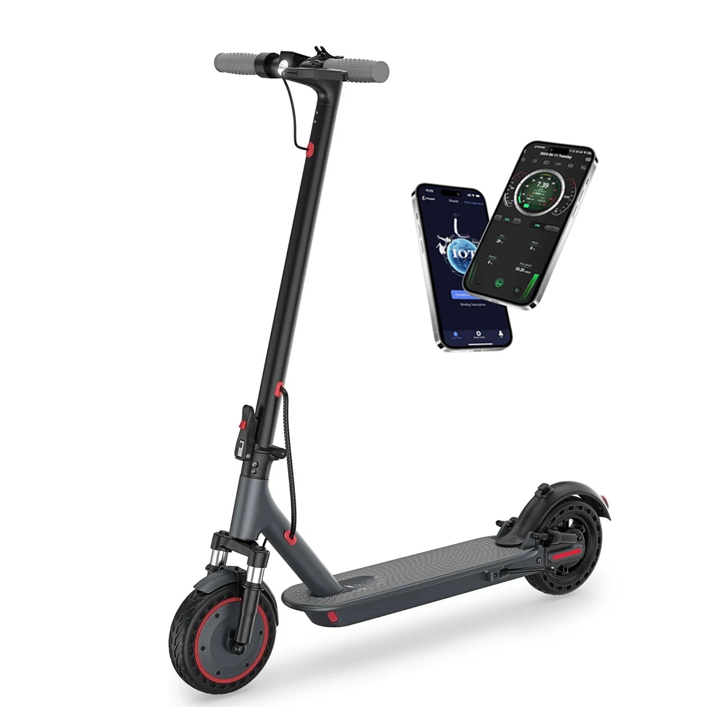 Electric Scooter 10.5Ah 19mph APP Smart Control Scooter 8.5inch 16miles Max Range