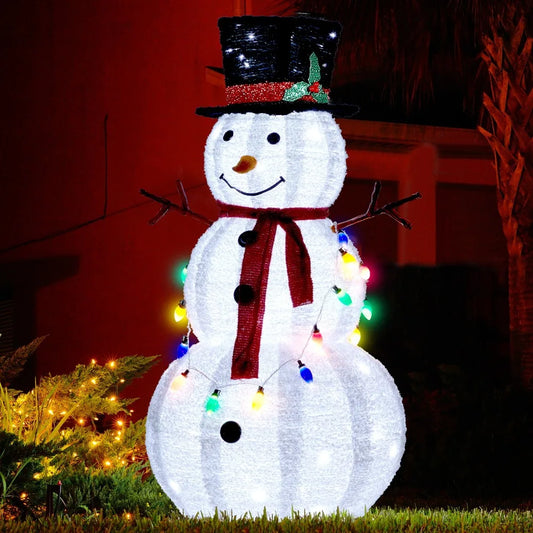 Christmas Snowman 4 FT with LED Lights for Garden Lawns Yard Holiday Decoration