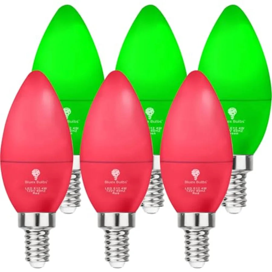 X LED Candle Light Bulb - 4W 40Watt Equivalent - E1 Base LED Bulb, Party Decoration, Porch, Home Lighting, Holiday Lighting, Ch