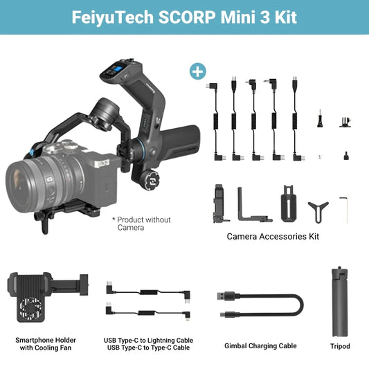 Mini-3 Kit All-in-One Gimbal with Built-in AI Smart Tracking 2.0kg load,