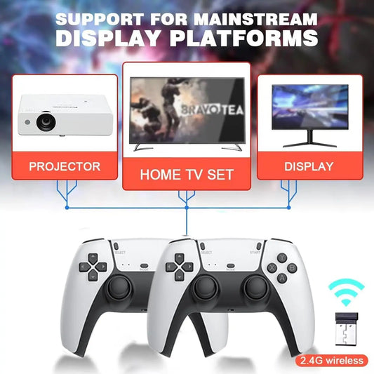 2026 Retro Gaming Console, 4K HD Output Game Stick Pro with 40,000+ Classic Titles and 23 Emulators with Dual 2.4G Controllers
