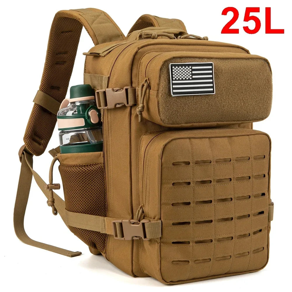 25L Tactical Backpack Outdoor Bag Fitness Backpack MOLLE Backpack Women's/Men's