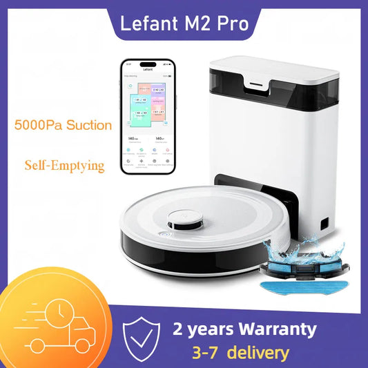 M2 Pro Lefant Robot Vacuum and Mop Combo,Self-Emptying with , Robotic Vacuum Cleaner with Precision Mapping,