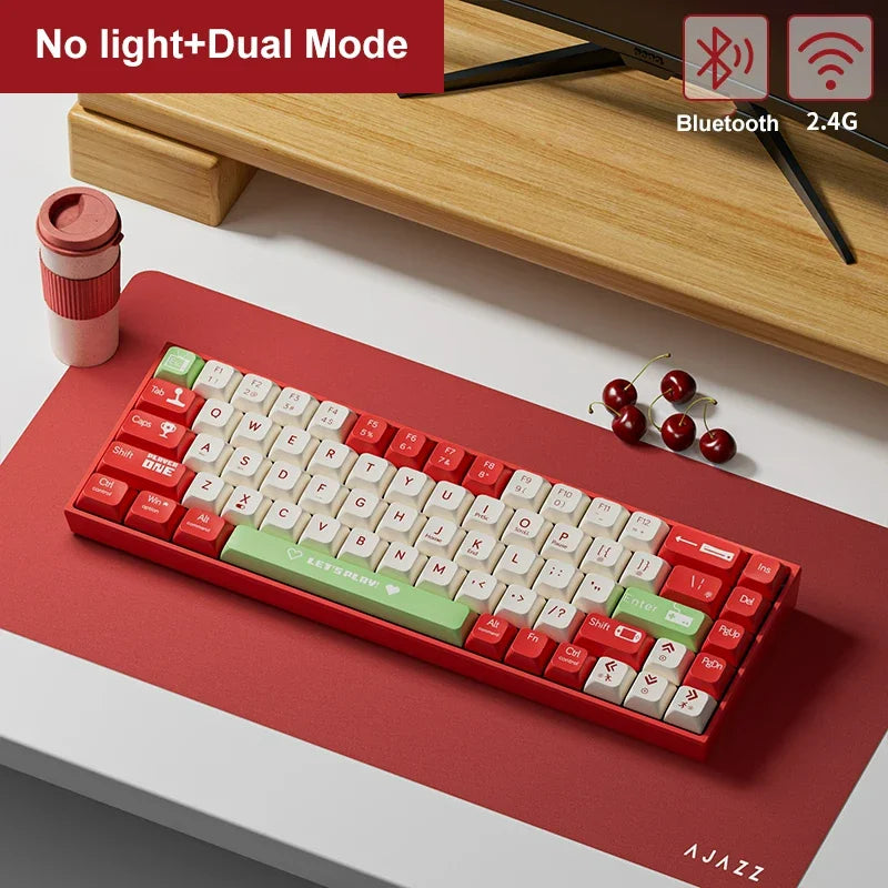Mechanical Keyboard ABS Keycap 68 Keys Wired Wireless Bluetooth
