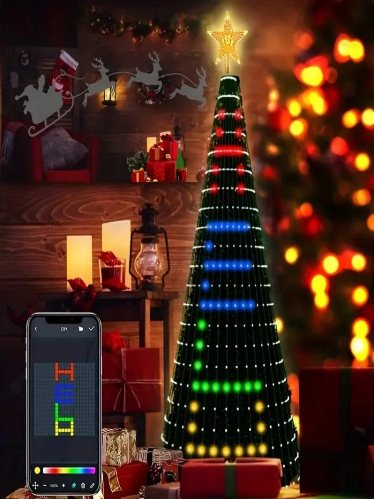 Smart Christmas Tree Lights with Star Topper Christmas LED String Lights