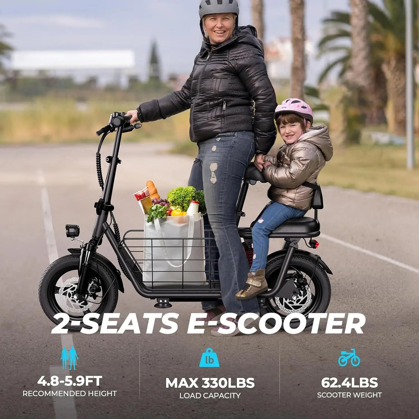 850W peak adult electric scooter,25 miles 20 MPHequipped
