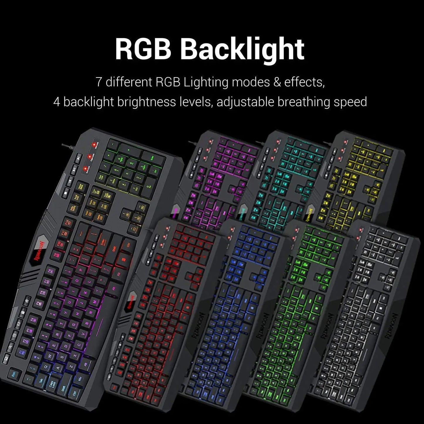 S101 Gaming Keyboard, M601 Mouse, RGB Backlit Gaming Keyboard,