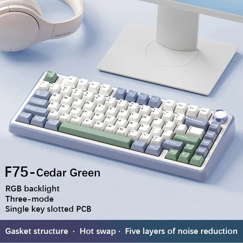 2.4G Wireless/Bluetooth/Wired Gaming Mechanical Keyboard RGB Customized