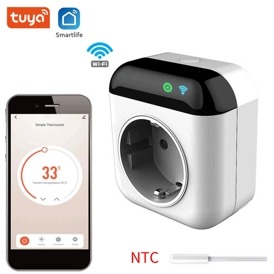 Programmable Smart Wifi Thermostat Plug Outlet 10A Plug-in