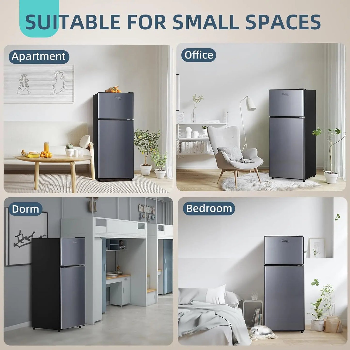 4.2 Cu.Ft Small Refrigerator with Freezer,