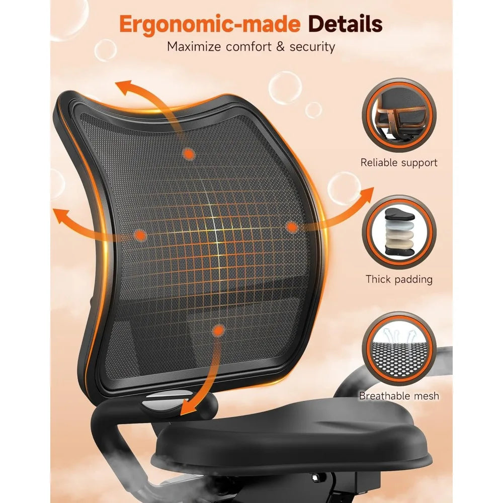 Recumbent Exercise Bike, Recumbent Bike for Home, Magnetic.