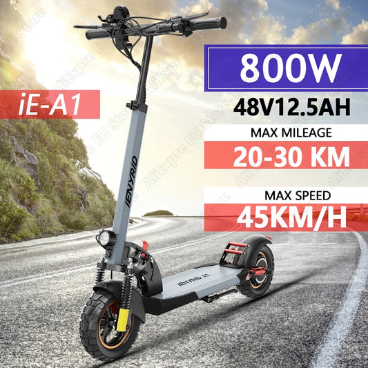 Scooters Electric 800W Peak Power 48V12.5AH Battery City Transportation Fold EScooters