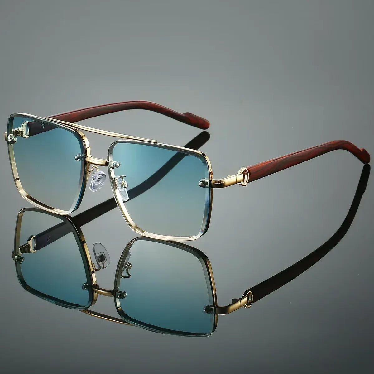 Wooden Sunglasses For Men 2025 Vintage Square Sunglasses Women Trendy