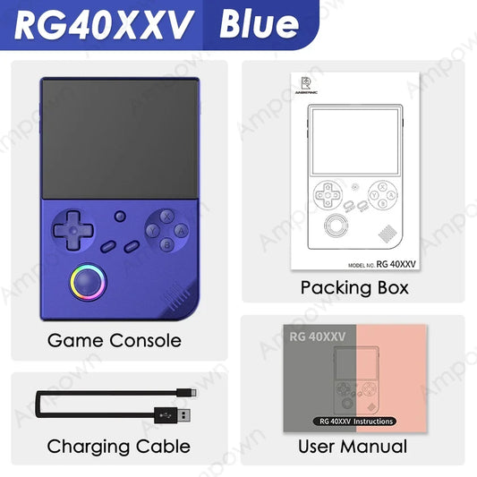 Handheld Game Console 4'' IPS Screen Video Output Joystick RGB lighting
