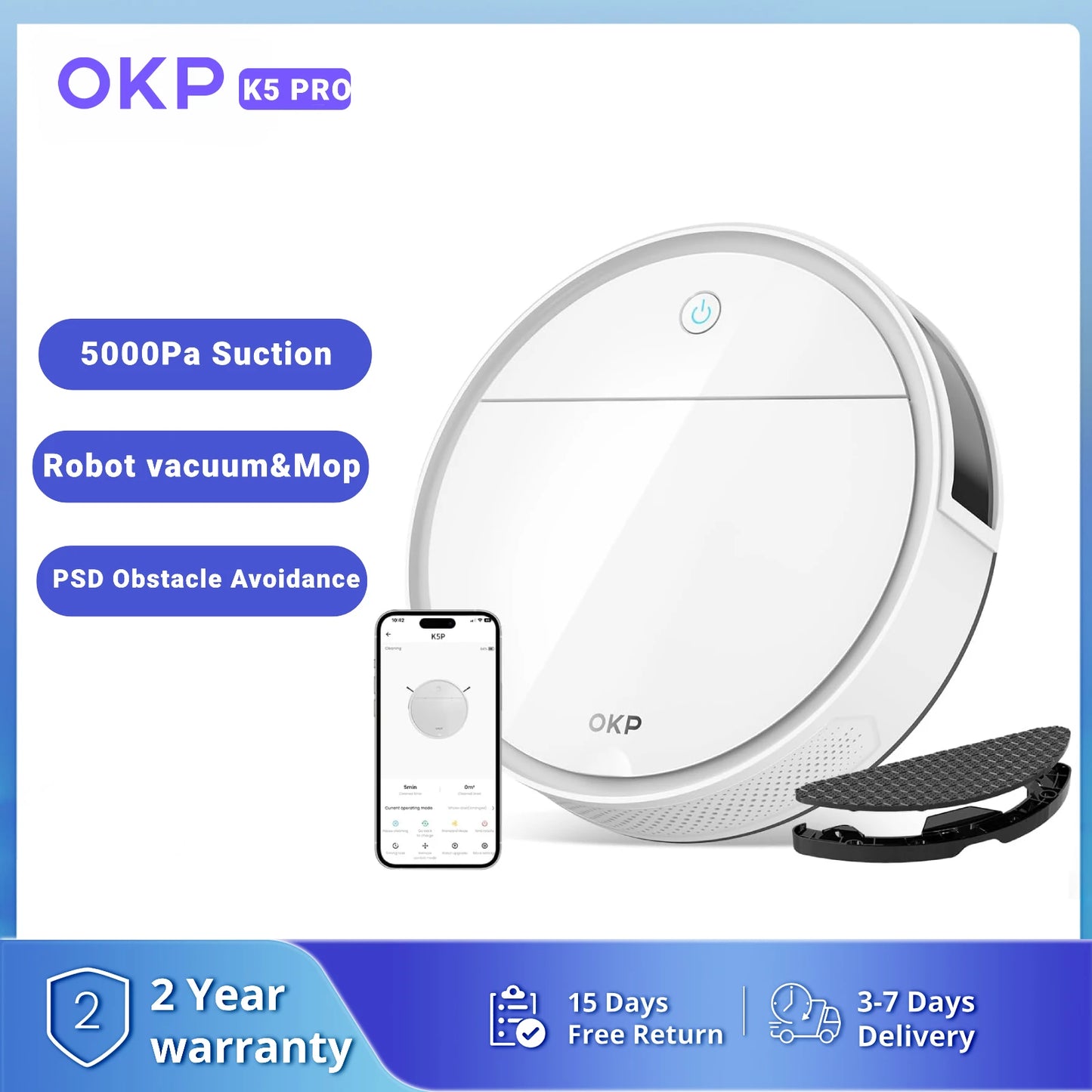 Robot Vacuum Cleaner,  Self-Charging, Perfect for Hard Floors,