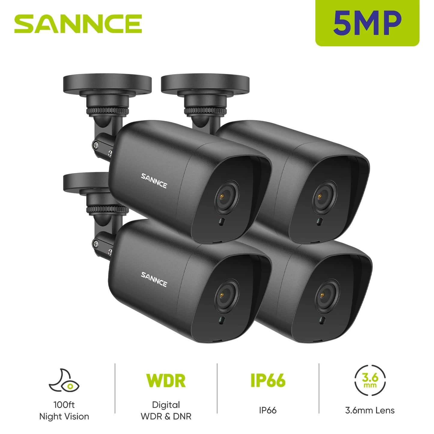 security camera 3.6mm lens 2/4 PCS 1080P bullet cctv camera Home Night Vision auto IR-cut 1080P