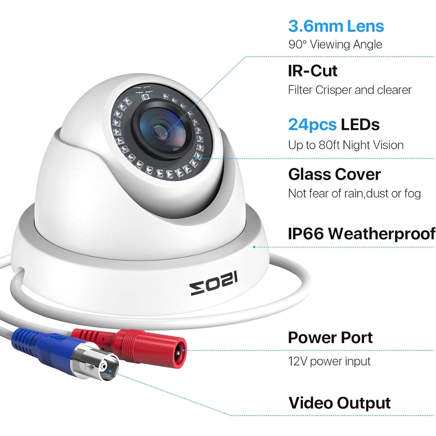 4Pack 2.0MP HD 1080P Security Cameras Kit Indoor Outdoor Home CCTV