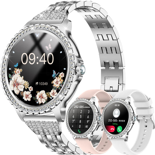 Smart Watch For women - 1.32" Touchscreen Fitness Tracker with Wireless Calls,