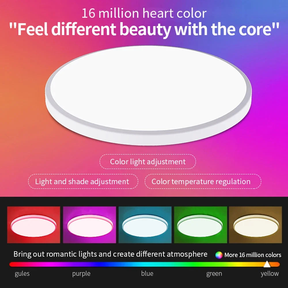 Smart WIFI LED Round Ceiling Light , Alexa Google Assistant