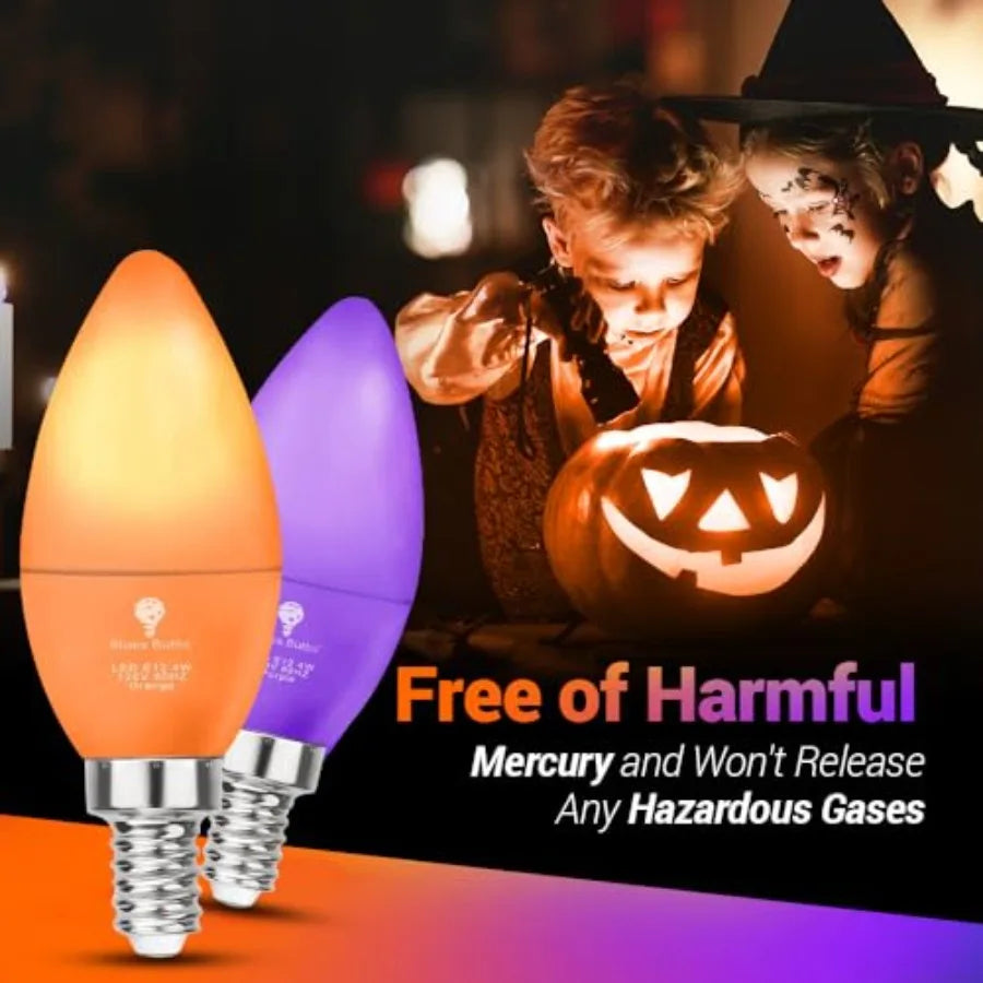X LED Candle Light Bulb - 4W 40Watt Equivalent - E1 Base LED Bulb, Party Decoration, Porch, Home Lighting, Holiday Lighting, Ch
