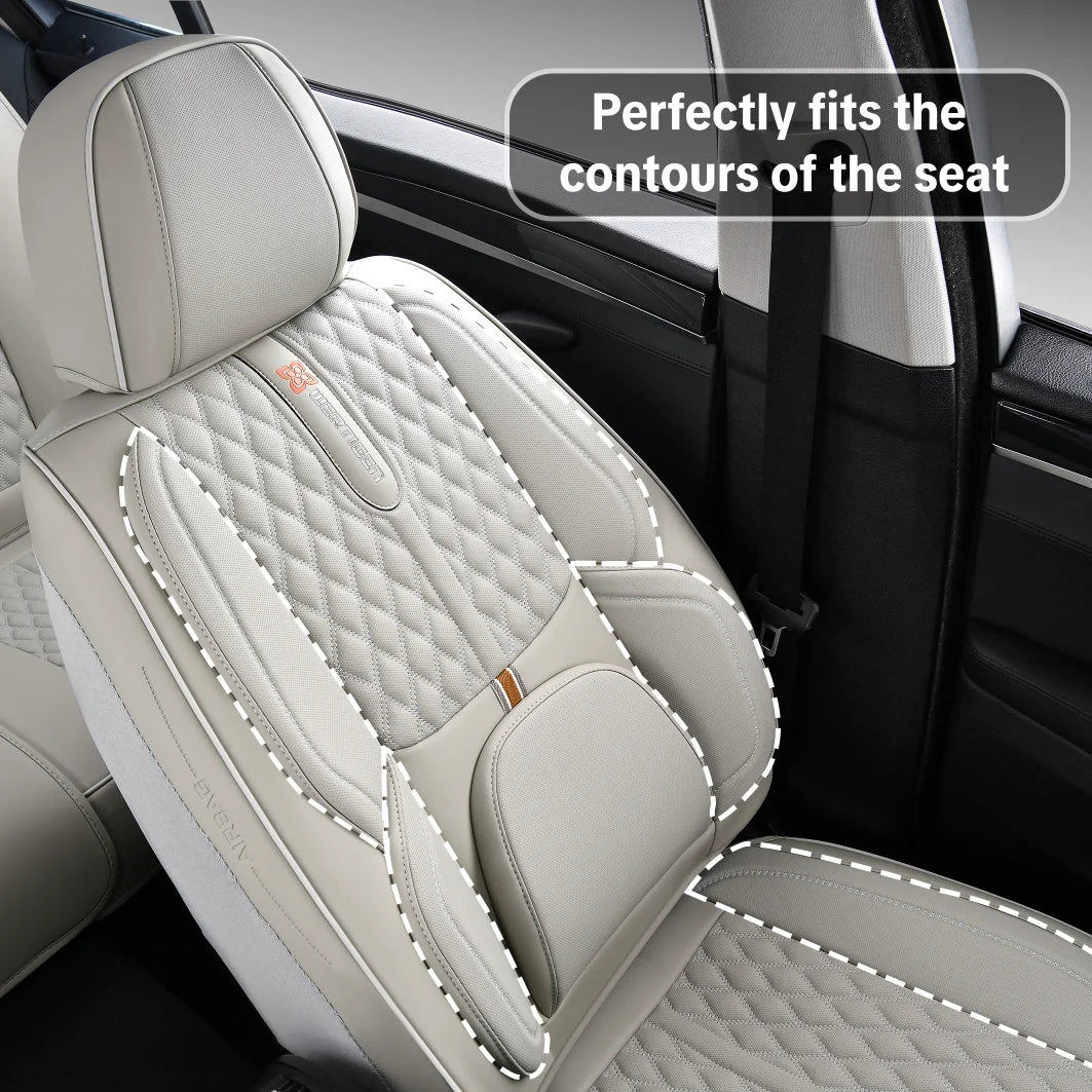 Car Seat Covers For Toyota 4runner/Camry/Corolla/Prius/Tundra/Venza/Yaris,Waterproof Leather， 5-Seat Full Set