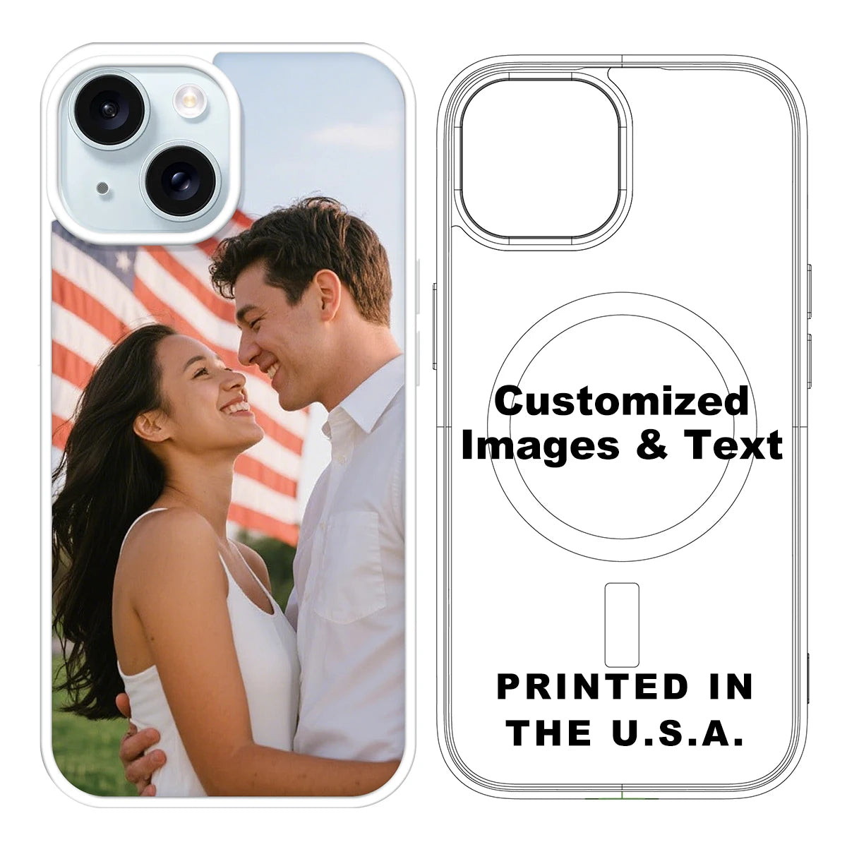 Magnetic Pattern Customized Acrylic Matte Phone Case