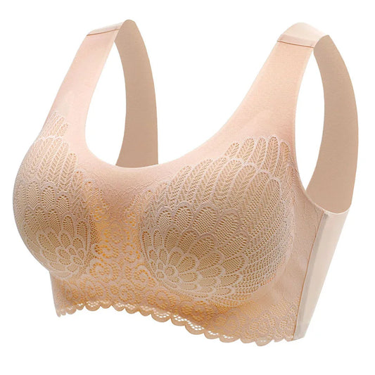 Secret Dig Women No Steel Ring Bar Push Up Lace Bustier Bra Thin Comfortable