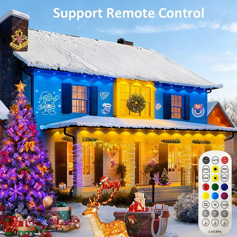 Smart Permanent Outdoor Lights For House Smart RGB+IC Eave Lights with Remote APP Control
