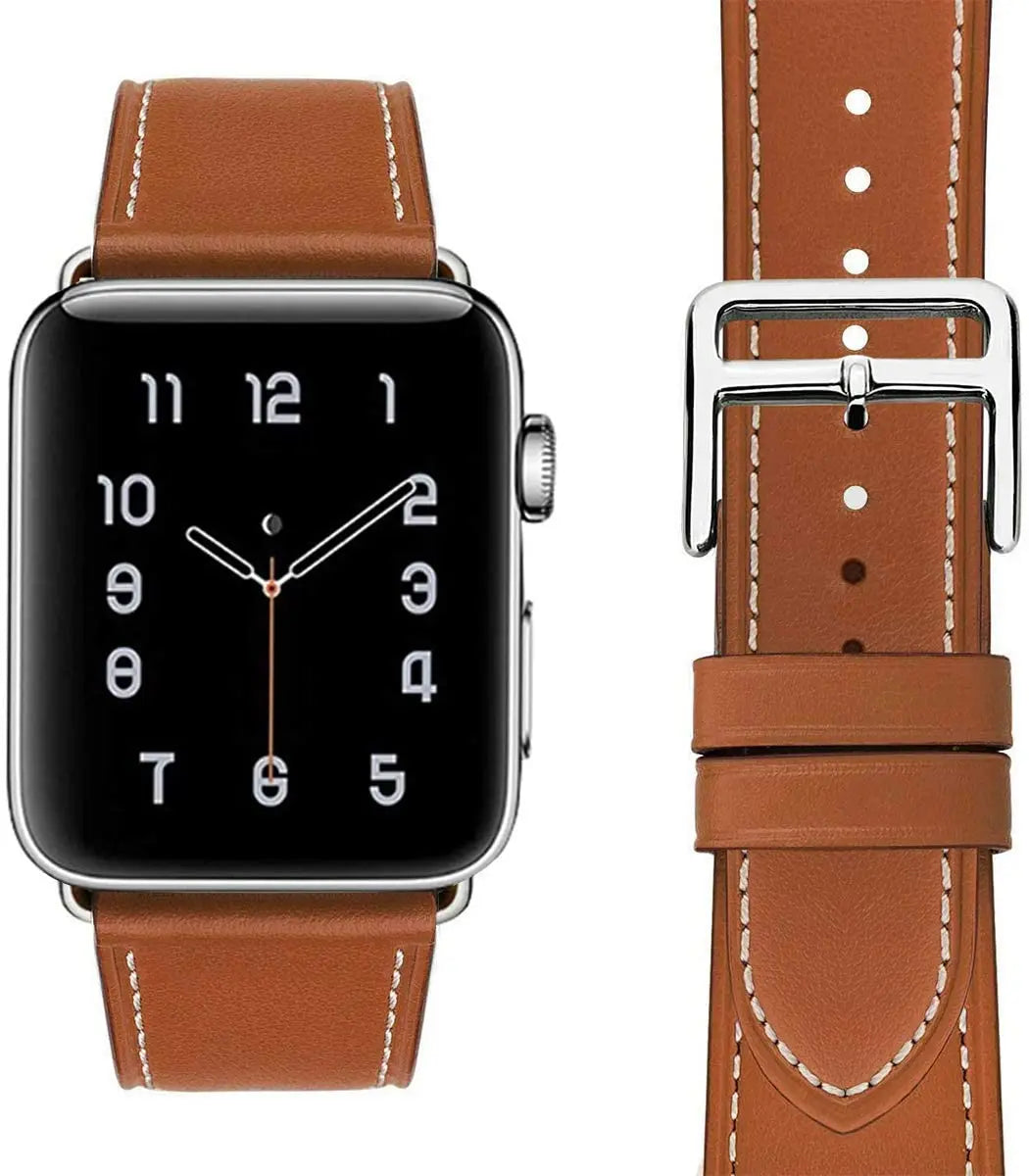 Leather Band For Apple Watch Strap 45mm 45mm 40mm 41mm 38mm 42 Single Tour Bracelet Correa iWatch 3 6 SE 7 8 9 ultra 49mm 2035