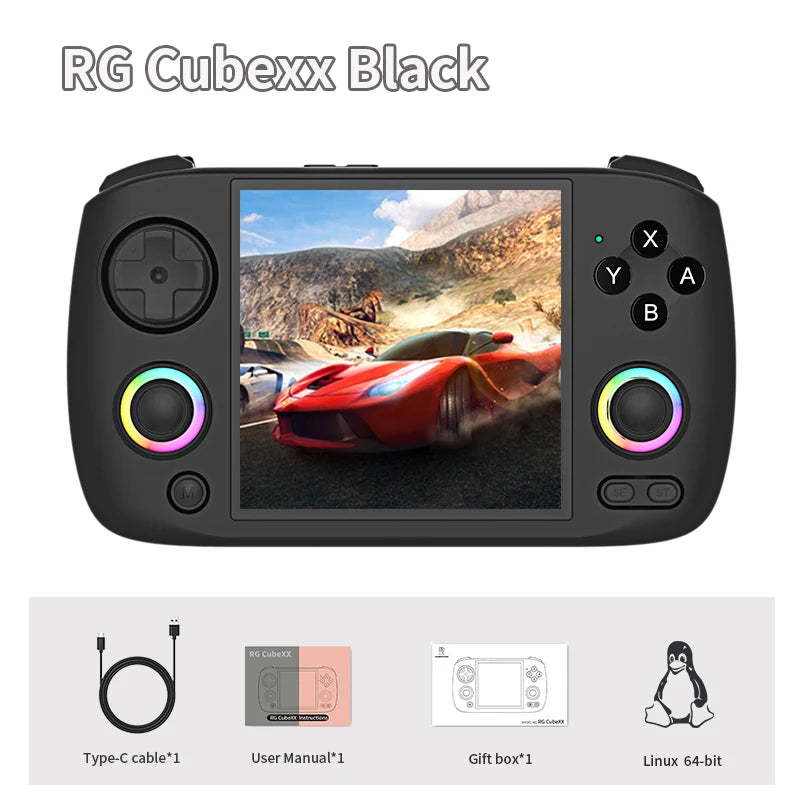 Retro Handheld Game Console 3.95" IPS Screen Linux 64-bit 3800mAh Supports Online,TV Outpu