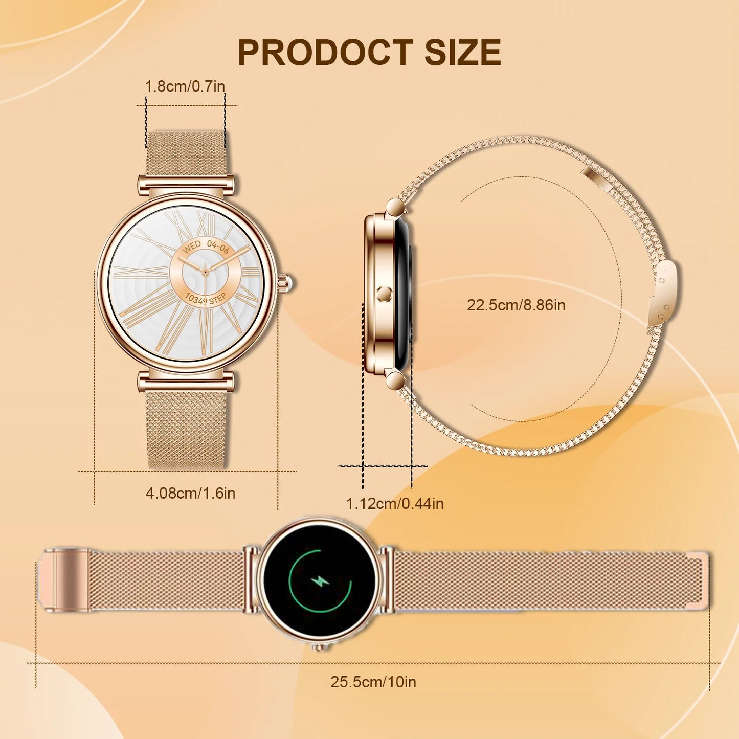 Women's Smart Watch Wireless Call , Various Fitness Activities Track Sports Model/Artificial Intelligence