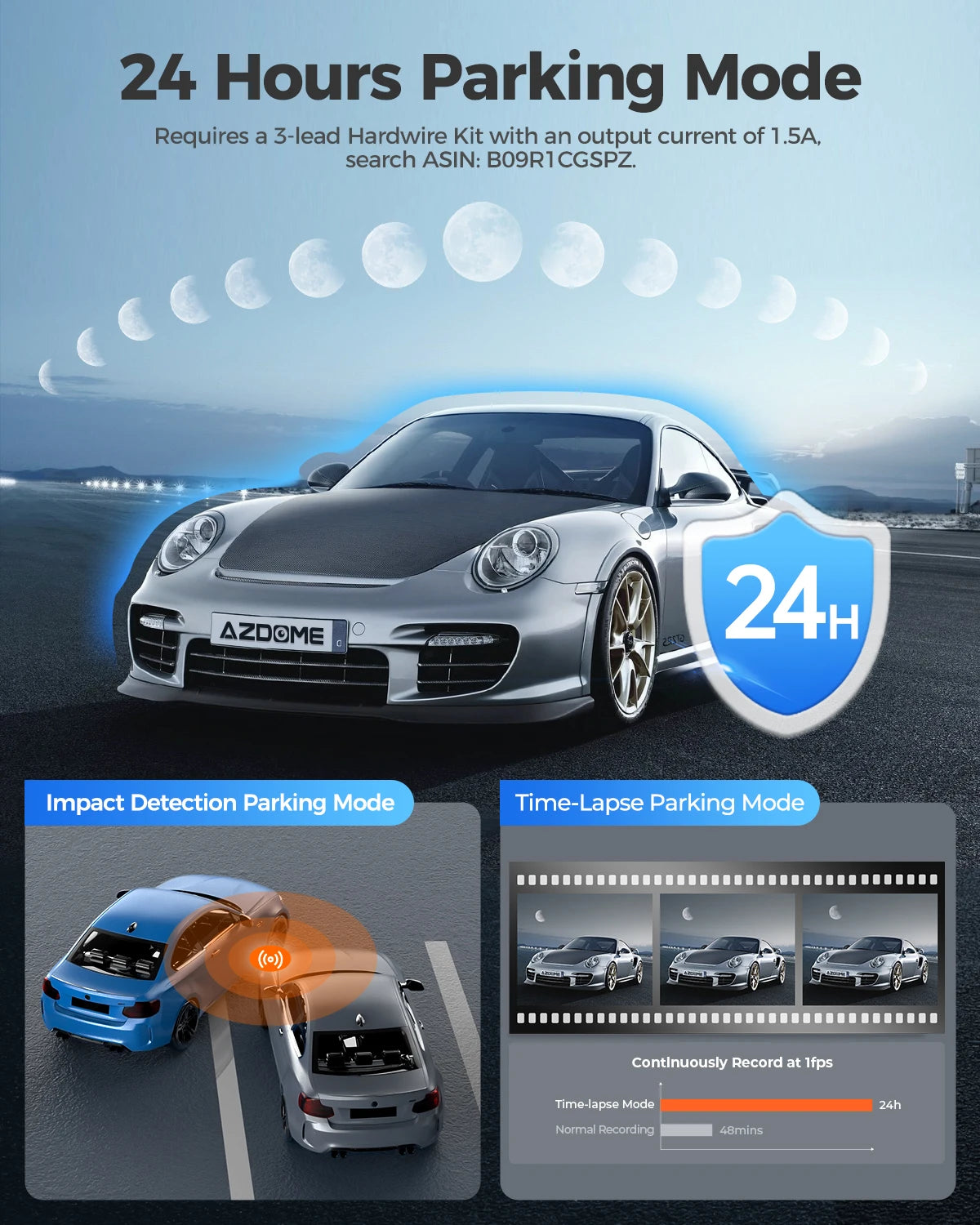 AZDOME Dash Cam GS63H 4K HD Dash Car Camera Night Vision