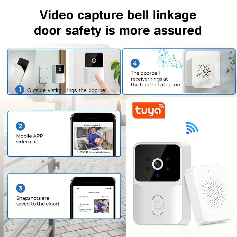 Smart Video Doorbell Camera HD Wireless doorbell, Home Security