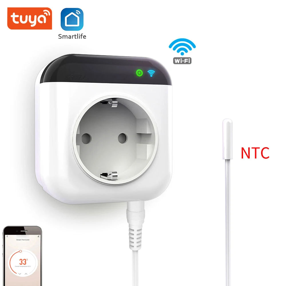 Programmable Smart Wifi Thermostat Plug Outlet 10A Plug-in