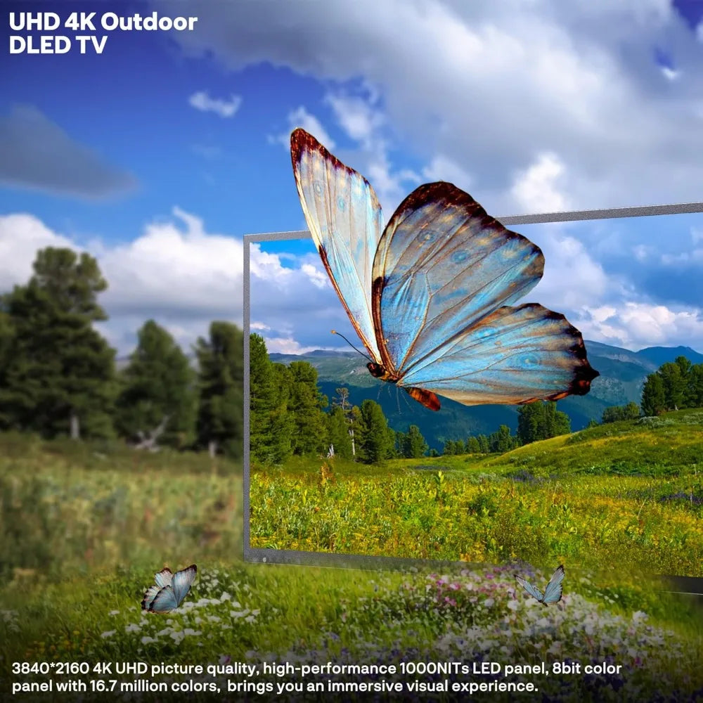 New 55” Outdoor Smart TV, Superior Waterproof Performance, Upgraded