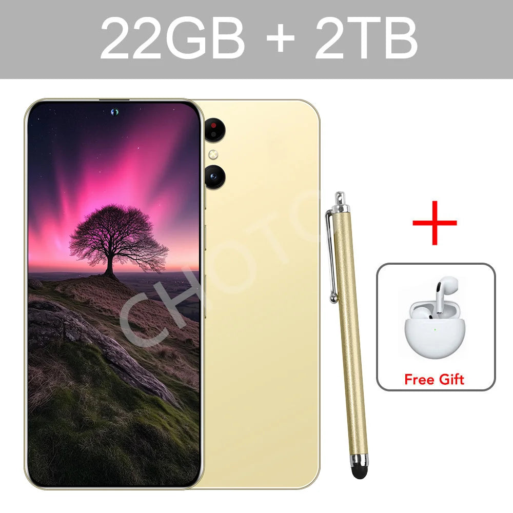 Cellphones Case For SMS 25 Ultra Mobile Phones 5G Dual Sim Android 14 Cell Phone Cases For Smartphone 22GB