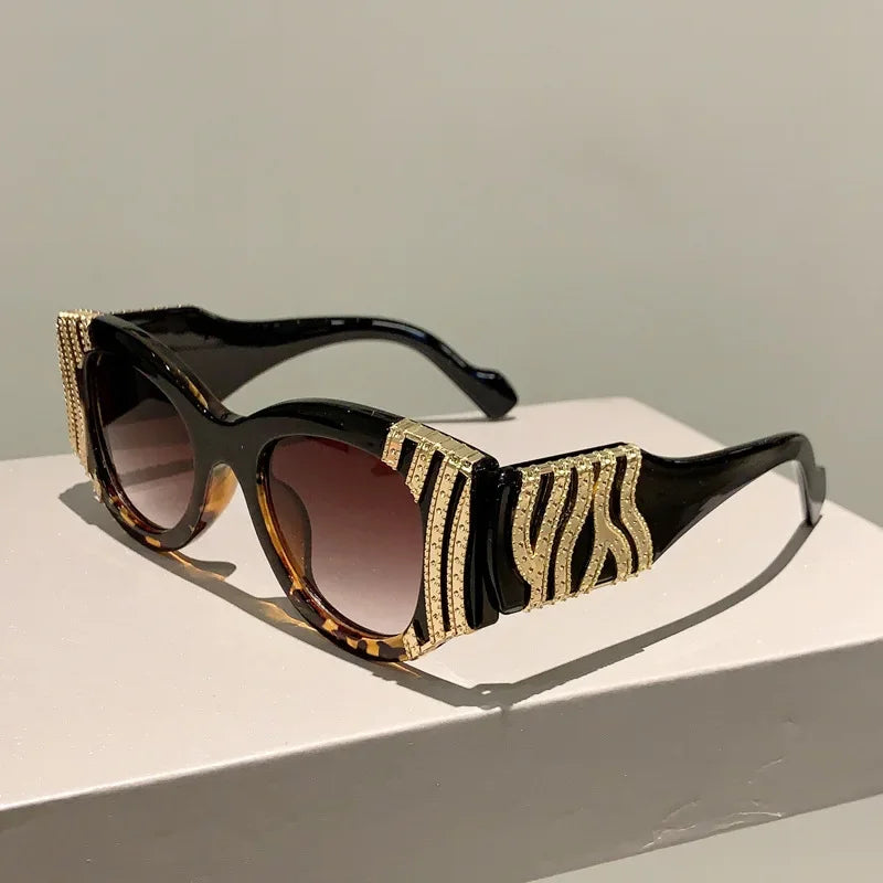 Big Frame Cat Eye Sunglasses Women Fashion Vintage Trendy Sun Glasses Brand Designer Sexy Ladies Shades