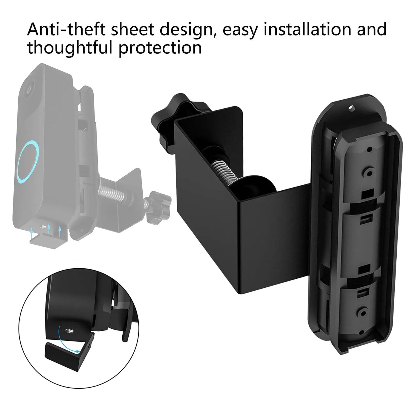 Doorbell Mount Mounting Bracket Cover Adjustable Door Mount Video Doorbell for Room House Office