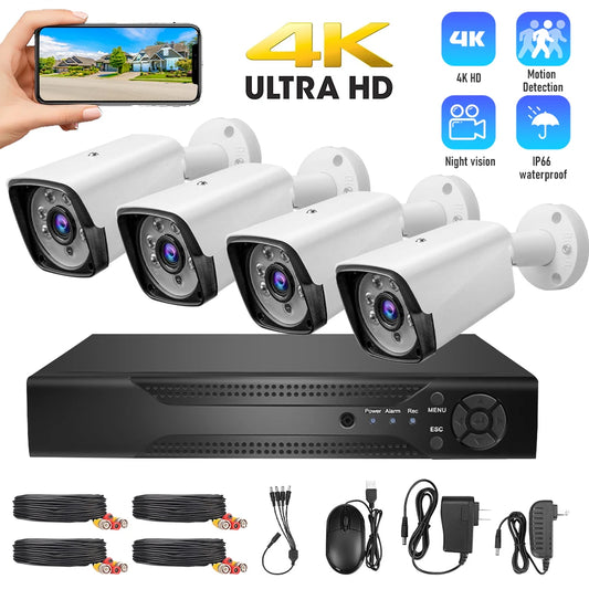 5MP CCTV Camera Security System 1080p HD Motion Detection