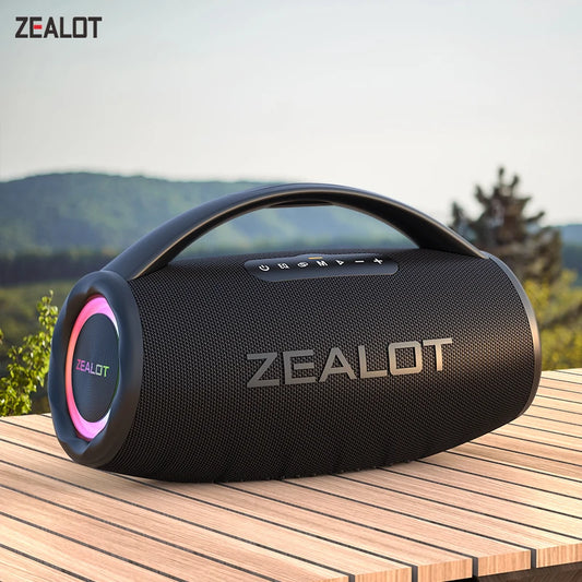 Zealot-S97 80W high power bluetooth speaker portable RGB colorful light