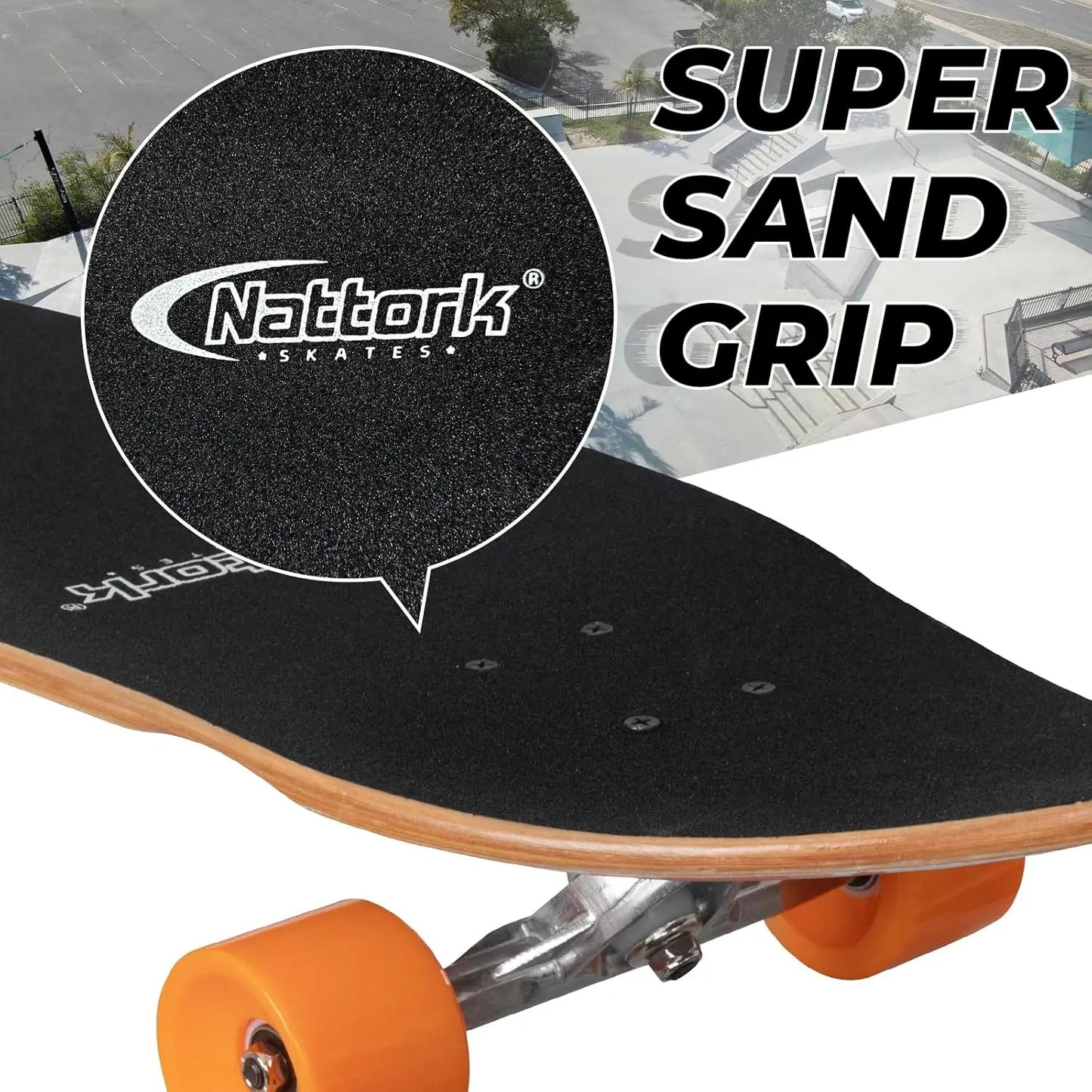 Longboard Skateboard Complete with T-Tool , Carving & Downhill Riding, Suitable for All Ages