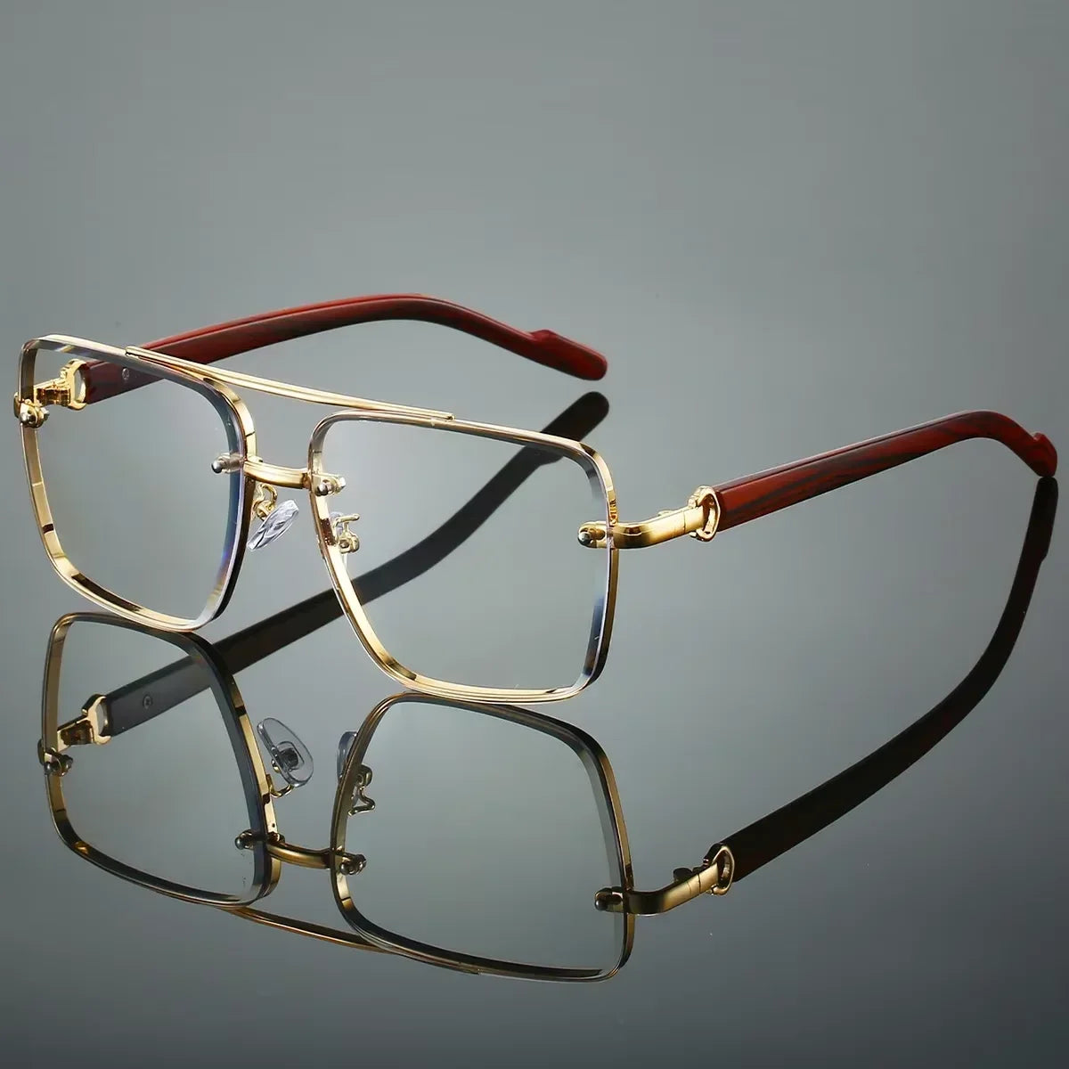 Wooden Sunglasses For Men 2025 Vintage Square Sunglasses Women Trendy