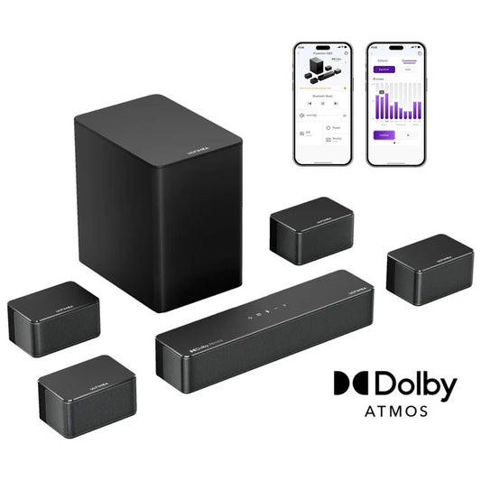 Soundbar with Dolby Control, Theater Surround Bluetooth Speakers with Wireless Subwoofer